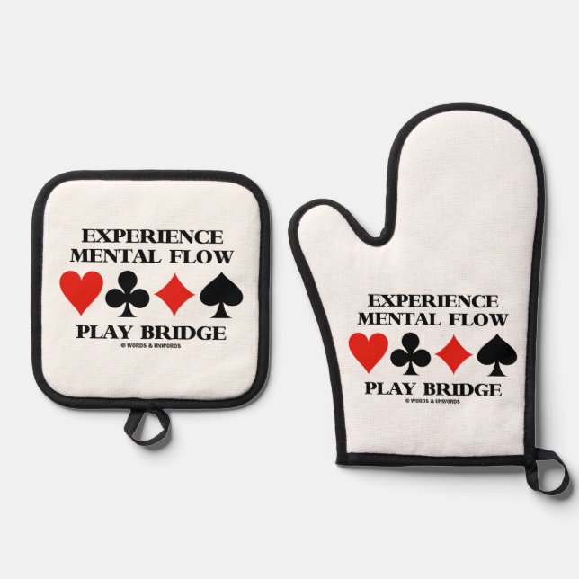 Experience Mental Flow Play Bridge Oven Mitt & Pot Holder Set (Front)