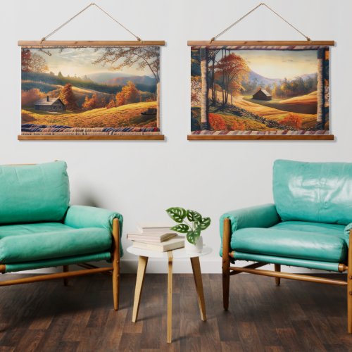 Experience Nature with Rustic Tapestry Art Scenery