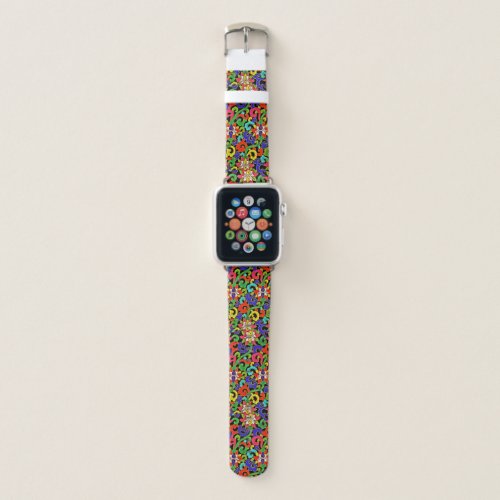 Experience Pure Elegance Colorful Chinese Floral Apple Watch Band