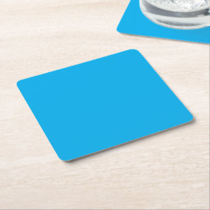 Experience the Beauty of a Clear Blue Sky  Square Paper Coaster
