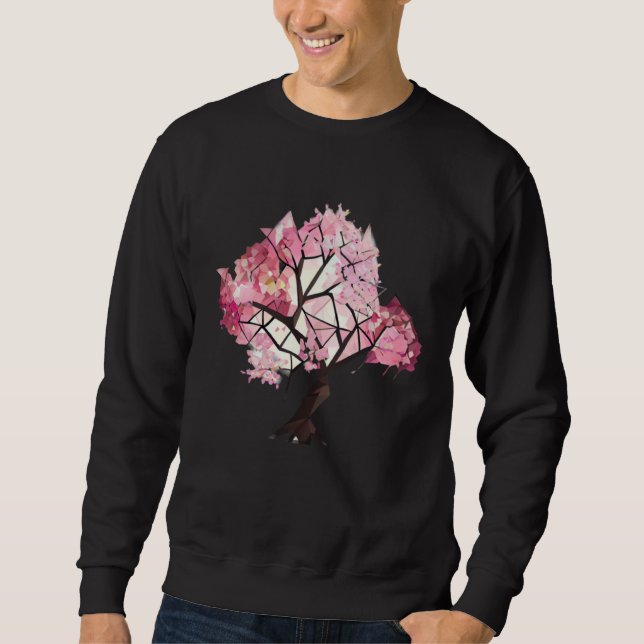 Experience the Magic of Cherry Blossoms Tree Geome Sweatshirt (Front)