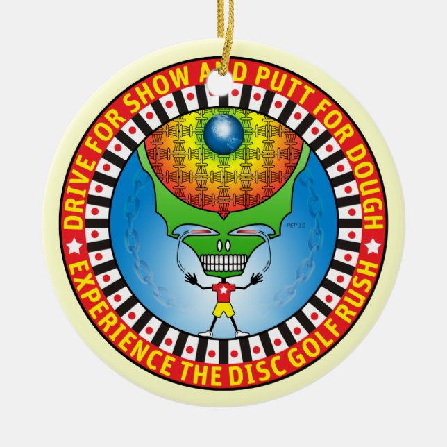 Experience The Rush Ceramic Ornament (Front)