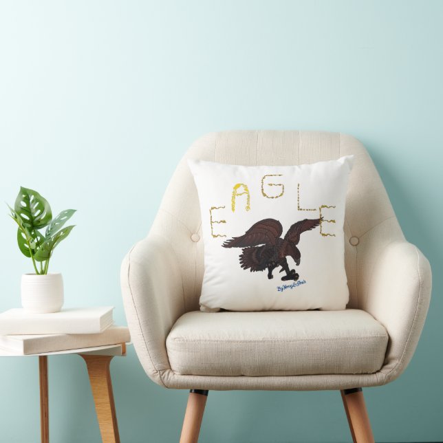Experience the Serenity with Eagle Pillow. Throw Pillow (Chair)