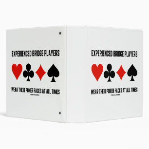 Experienced Bridge Players Wear Their Poker Faces 3 Ring Binder