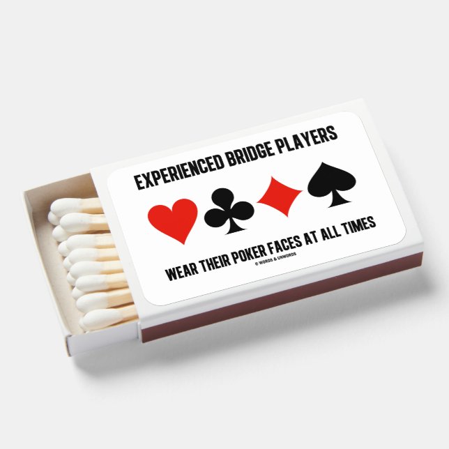Experienced Bridge Players Wear Their Poker Faces Matchboxes (Front Open)