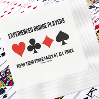 Experienced Bridge Players Wear Their Poker Faces Paper Dinner Napkins
