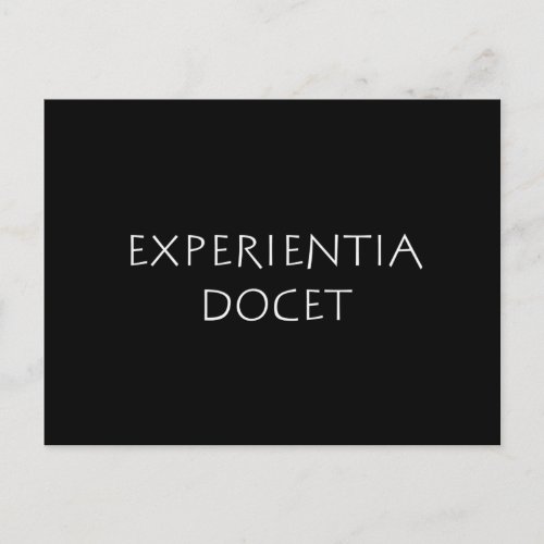 Experientia docet postcard