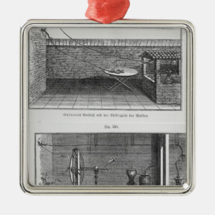 Experiment on frogs by Louis Galvani Metal Ornament