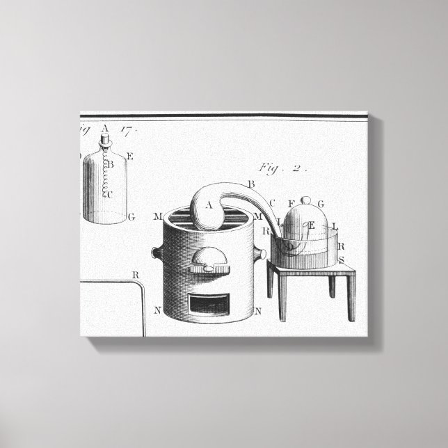 Experiment on the decomposition of water canvas print (Front)