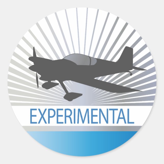 Experimental Aircraft Classic Round Sticker (Front)