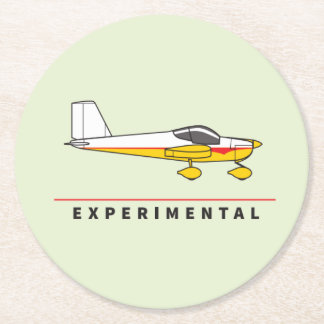 Experimental Airplane Round Paper Coaster