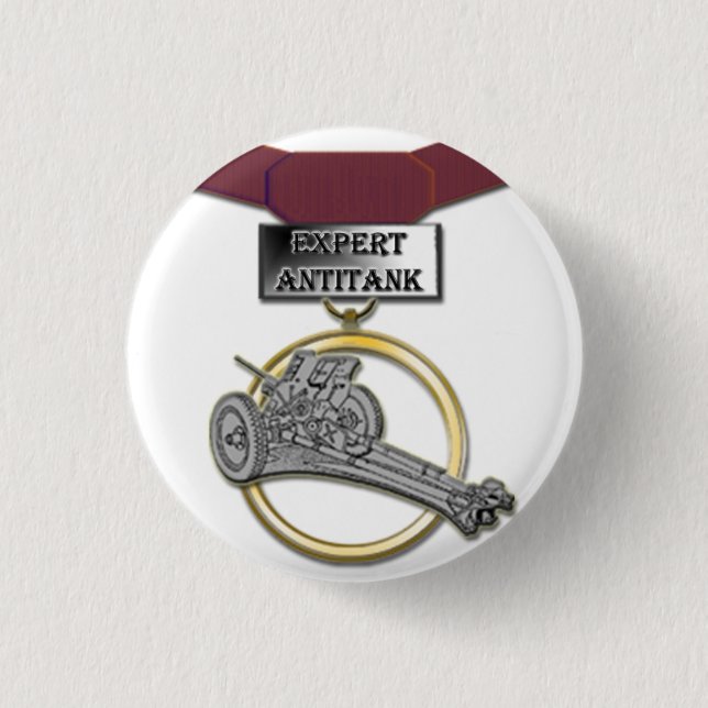 Expert Antitank Gunner medal button (Front)
