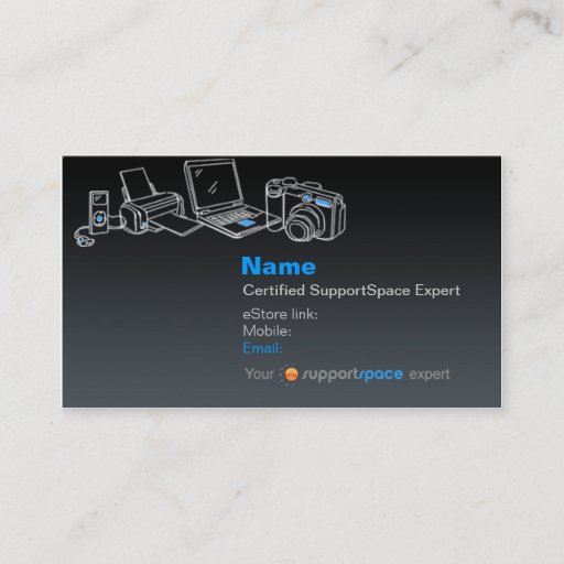 Customizable Expert Biz Card (Black) Business Cards