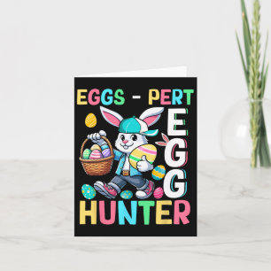 Expert Egg Funny Joke Hunter Easter Bunny Hunting Card