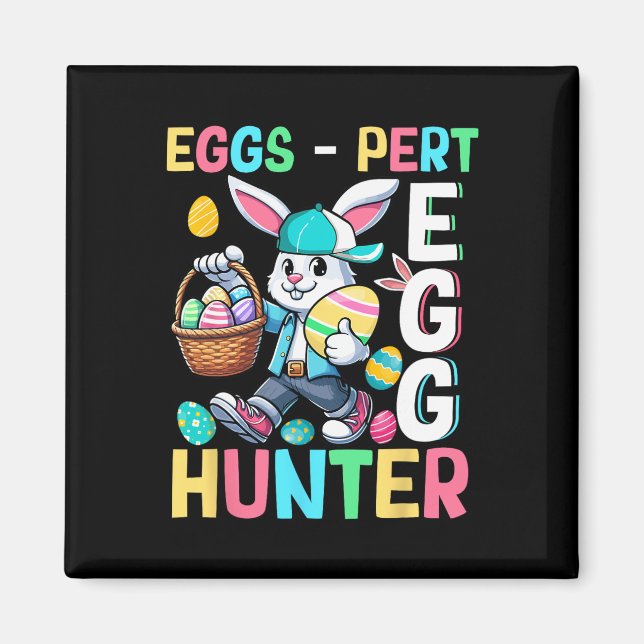 Expert Egg Funny Joke Hunter Easter Bunny Hunting  Magnet (Front)