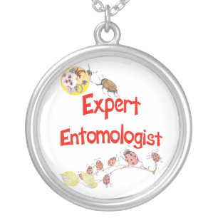 Expert Entomologist Silver Plated Necklace