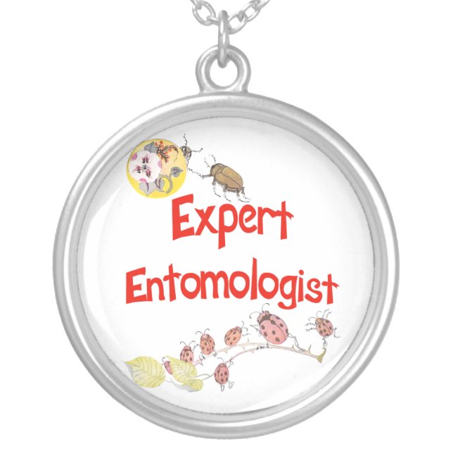 Expert Entomologist Silver Plated Necklace (Front)