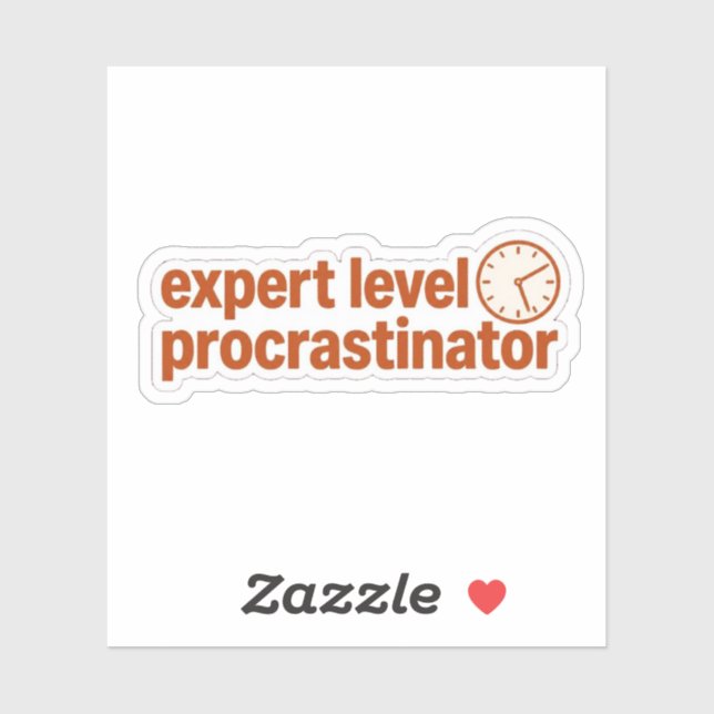 Expert Level Procrastinator Sticker (Sheet)