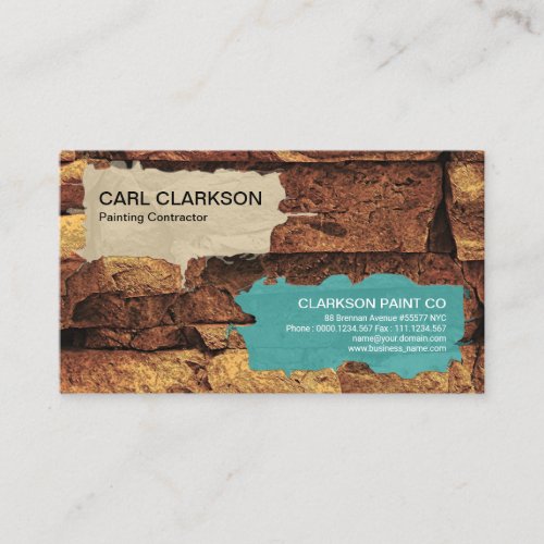 Expert Painter Painting On Rocks Painting Service Business Card