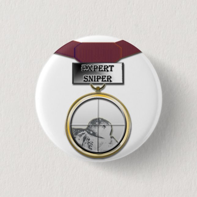 Expert Sniper medal button (Front)