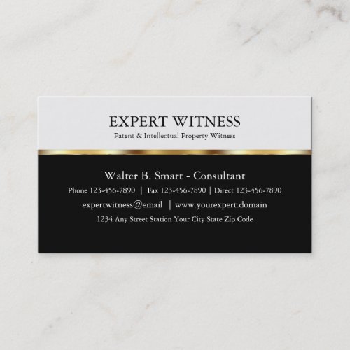 Expert Witness Business Cards