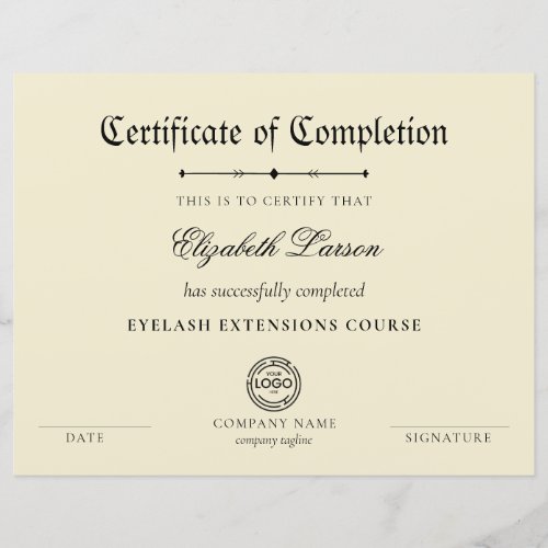 Expertise Attained Certificate of Completion