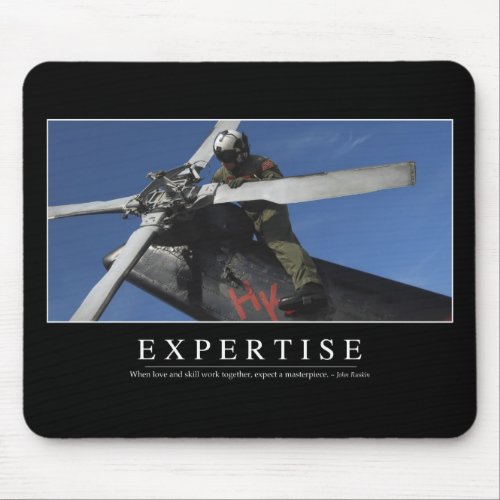 Expertise Inspirational Quote Mouse Pad