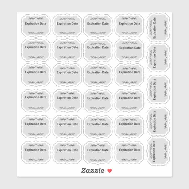 Expiration Date Labels, Kitchen Labels. Pantry Sticker (Sheet)