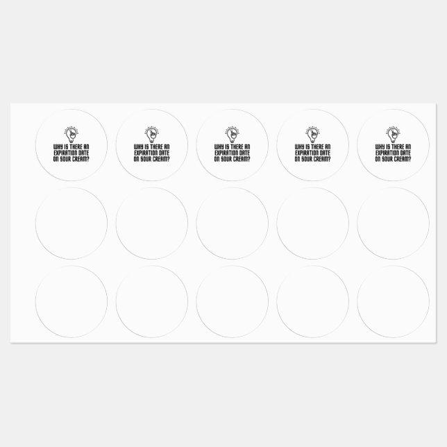 Expiration date on the sour cream labels (Sheet)