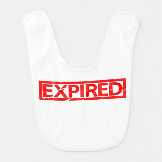 Expired Stamp Baby Bib (Front)