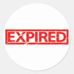 Expired Stamp Classic Round Sticker