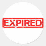 Expired Stamp Classic Round Sticker