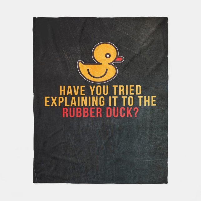 Explain it to Rubber Duck  -  Cute Duck Blanket (Front)