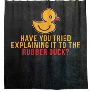 Explain it to Rubber Duck - Cute Duck Blanket Shower Curtain