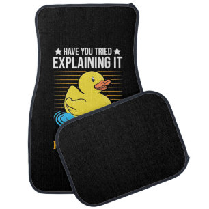 Explain It To The Rubber Duck Car Floor Mat