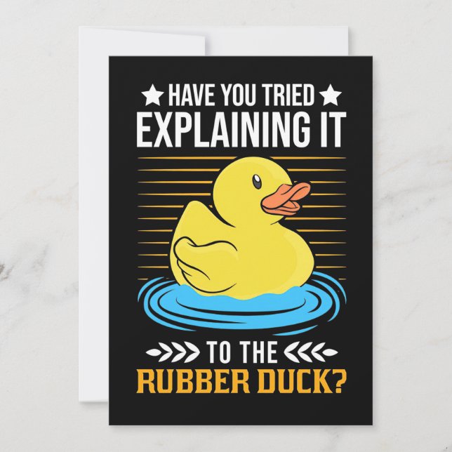 Explain It To The Rubber Duck Invitation (Front)