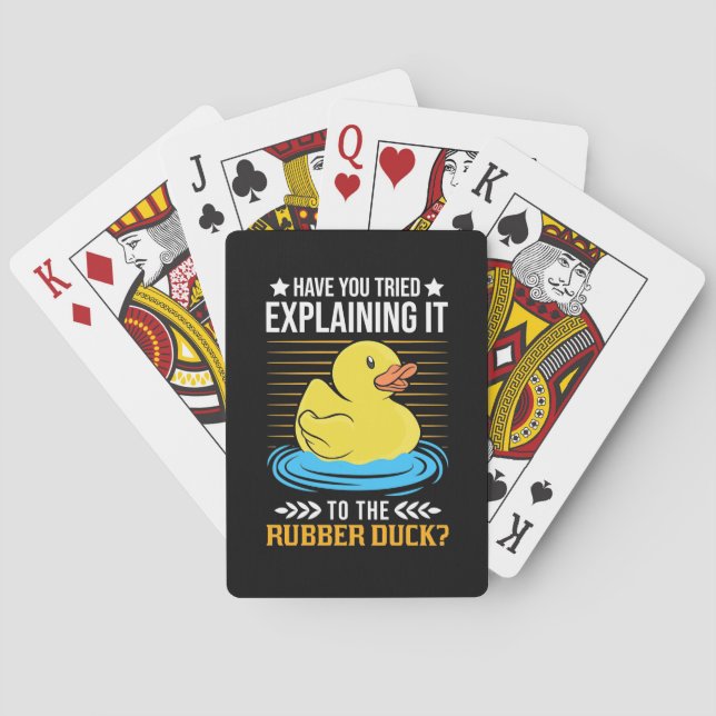 Explain It To The Rubber Duck Poker Cards (Back)