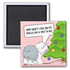 Explain the meaning of Christmas to your dog now! magnet