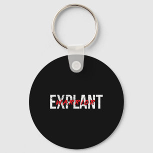 Explant Breast Implant Illness Awareness Cancer Keychain