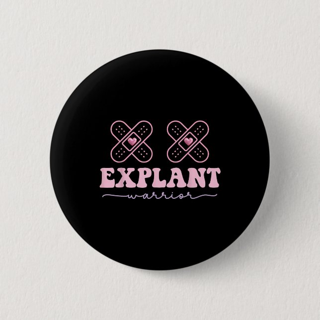 Explant Breast Implant Illness Cancer Awareness Wa Button (Front)