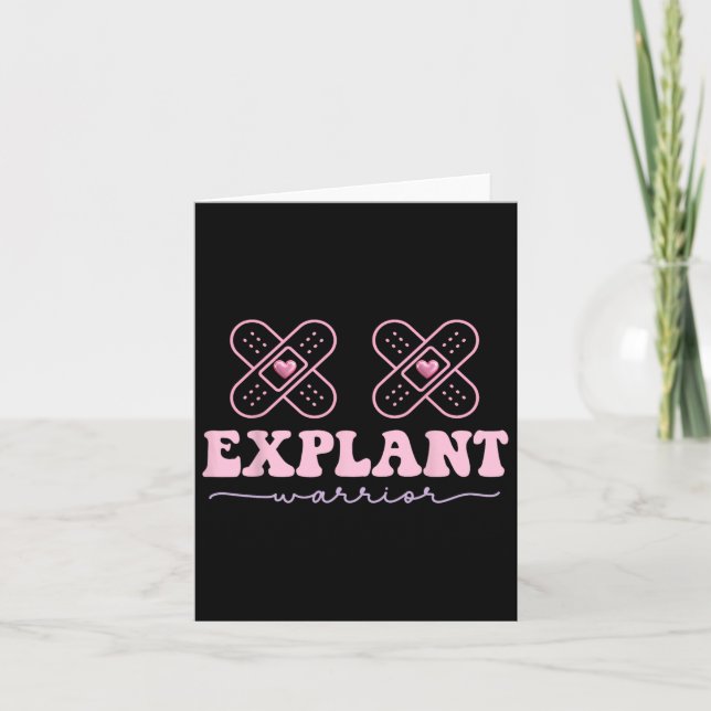 Explant Breast Implant Illness Cancer Awareness Wa Card (Front)