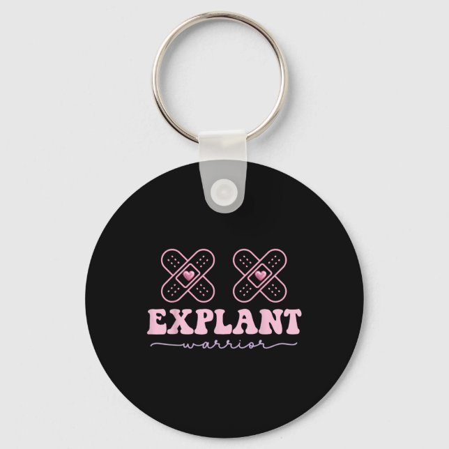 Explant Breast Implant Illness Cancer Awareness Wa Keychain (Front)