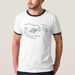 Exploded Turbocharger Diagram T-Shirt