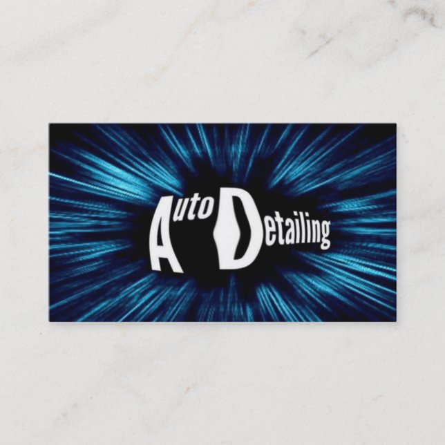Exploding Auto Detailing Business Card (Front)
