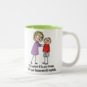 Exploding Brain Two-Tone Coffee Mug