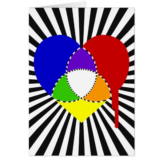 exploding color chart heart cards (Front)