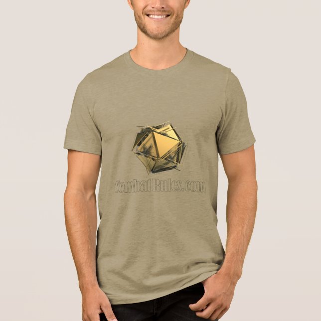 Exploding D20 bella canvas tri-blend shirt (Front)
