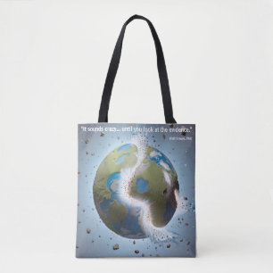 Exploding Earth HPT tote bag