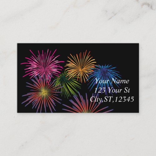 Exploding Fireworks Thunder_Cove Business Card