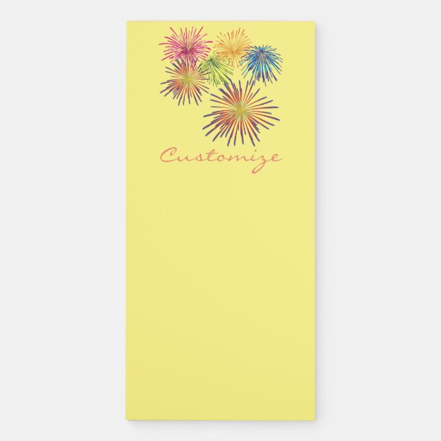 Exploding Fireworks Thunder_Cove Magnetic Notepad (Front)